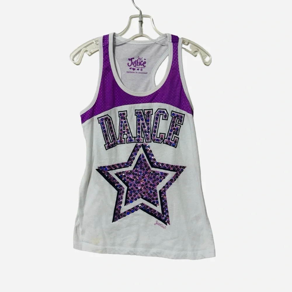 Justice Girls Size 8 Dance Tank Top